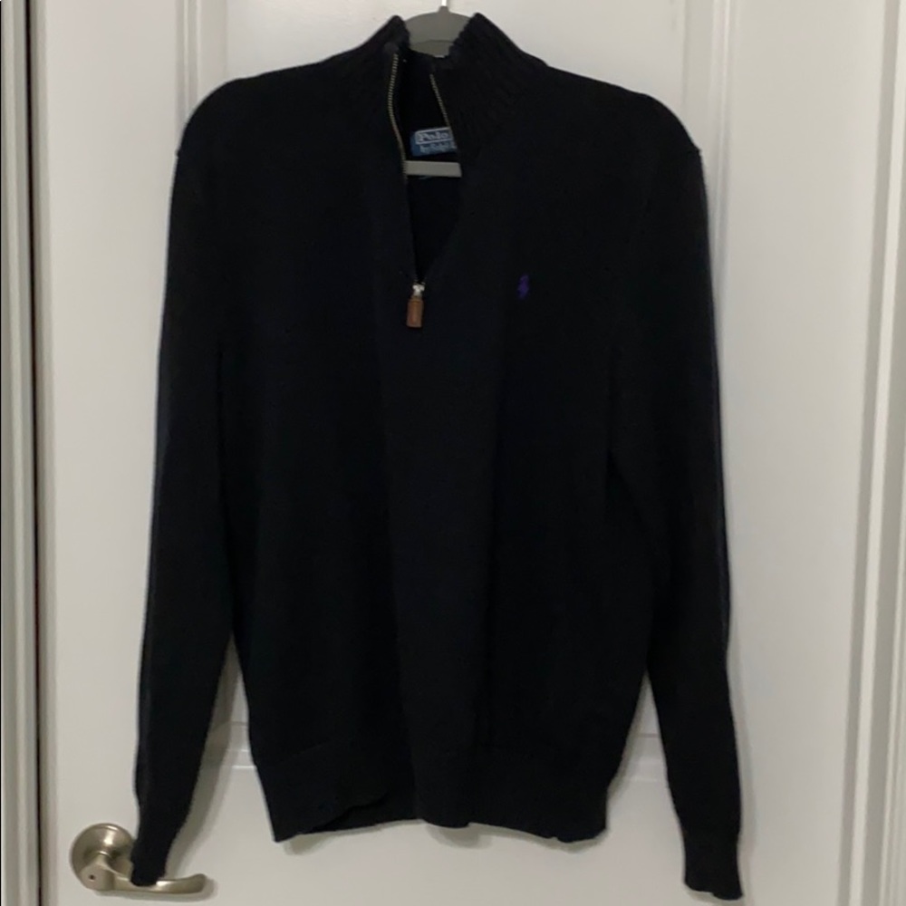 Men’s Ralph Lauren Black 3/4 zip sweater